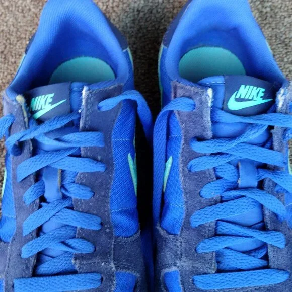 Nike Women's 9.5 Genicco Suede Blue 644451-434 Running Low Lace Up 2015 Classic - Picture 4 of 8